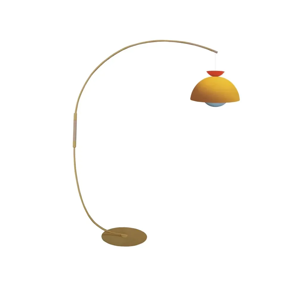 Lampadaire  métal,Beige , H195xD43xP 110cm