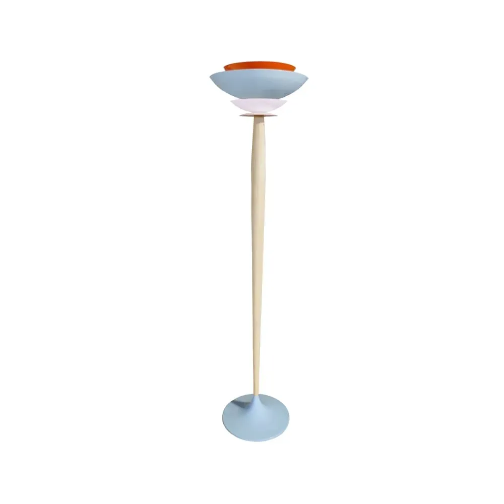 Lampadaire  bois,Bleu,H162xD40xP40cm