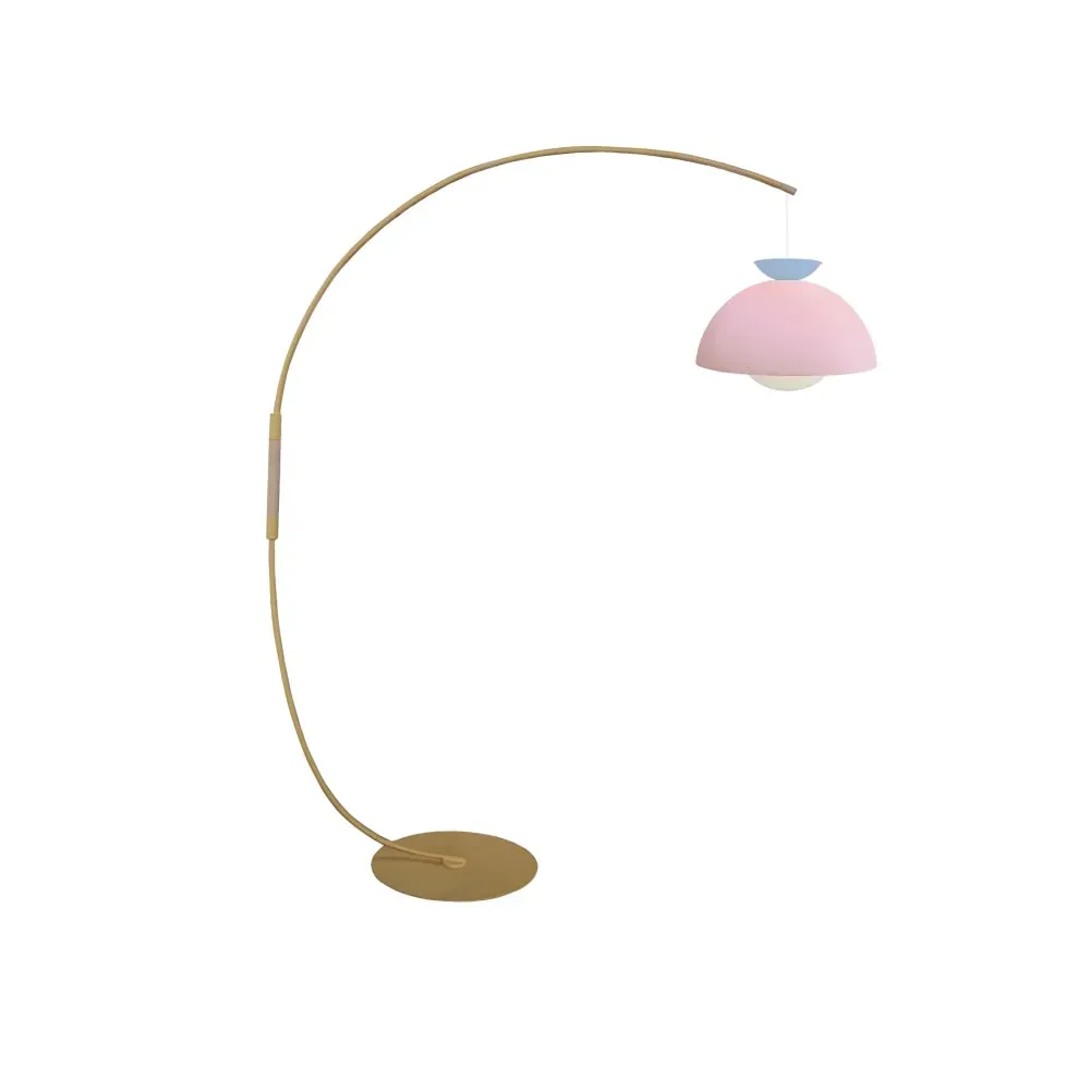Lampadaire  métal,Beige ,H 195xD43x P 110cm