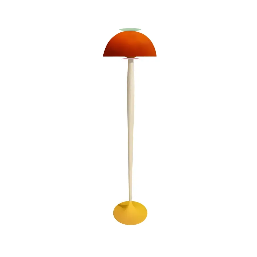 Lampadaire  bois,Orange ,H165xD43xP43cm