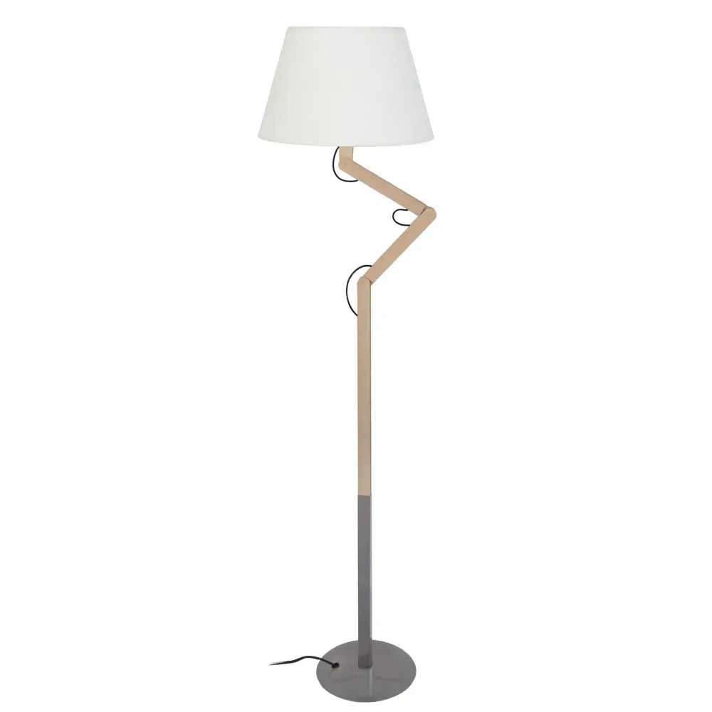 Lampadaire  bois,naturel,H169x D40xP40cm