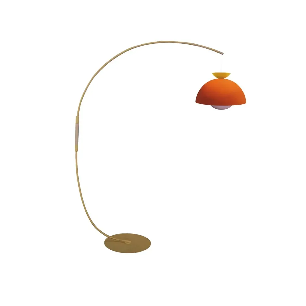 Lampadaire  métal,Beige , H 195xD43x P 110cm