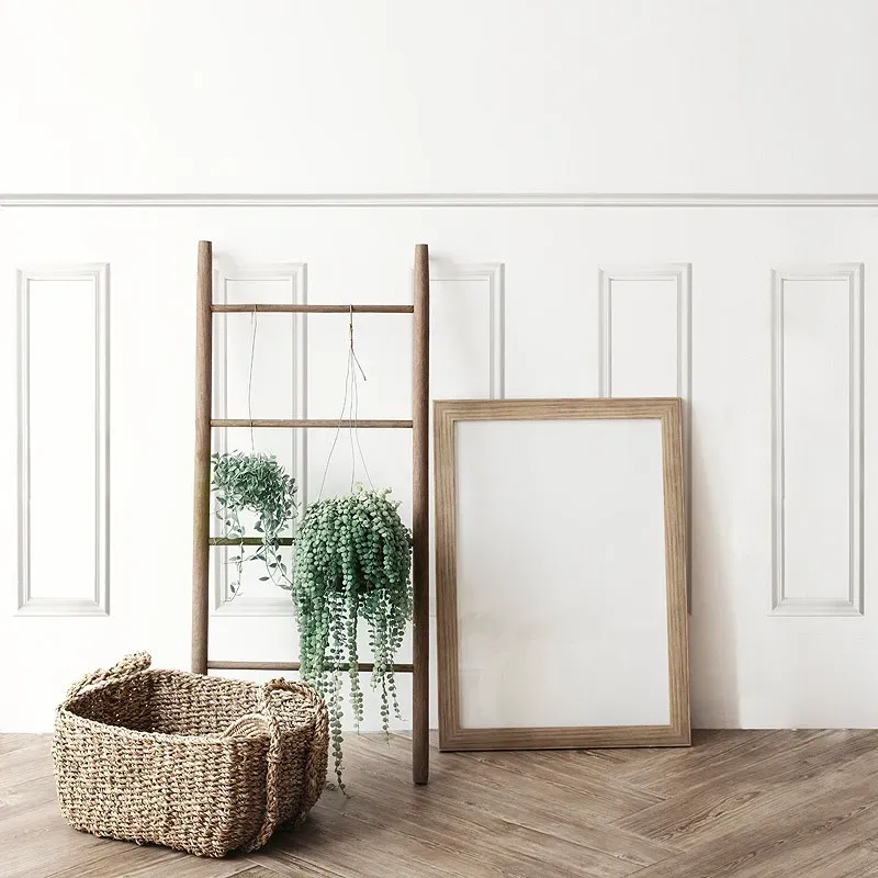 Kit de 10 moulures murales en Pin des Landes - Prêt à coller, peindre