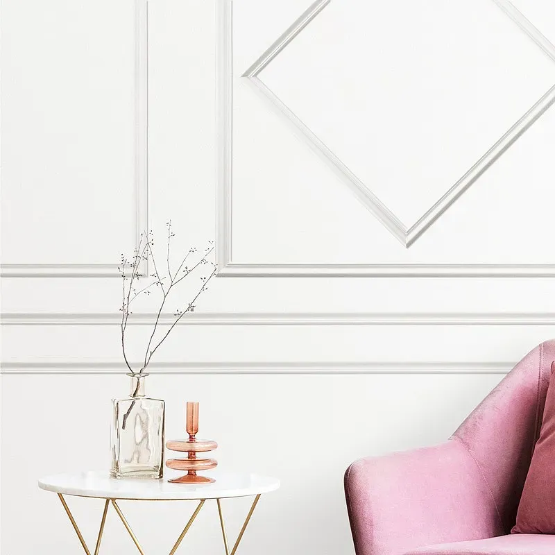 Kit de 4 moulures murales en Pin des Landes - Prêt à coller et peindre