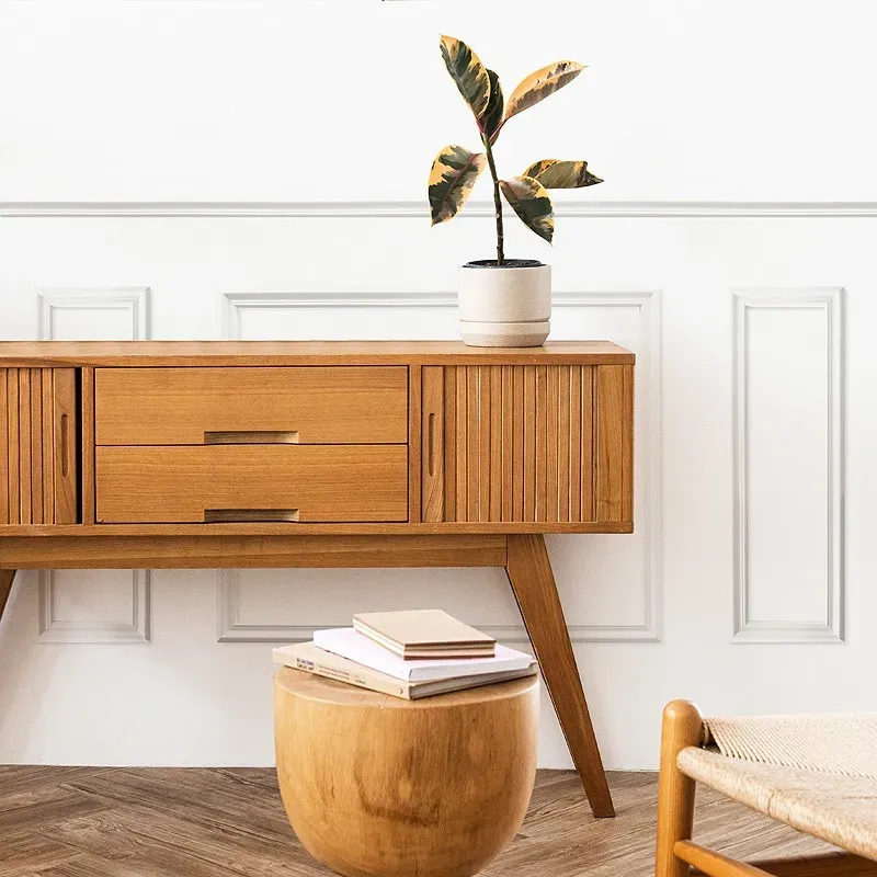 Kit de 5 moulures murales en Pin des Landes - Prêt à coller et peindre