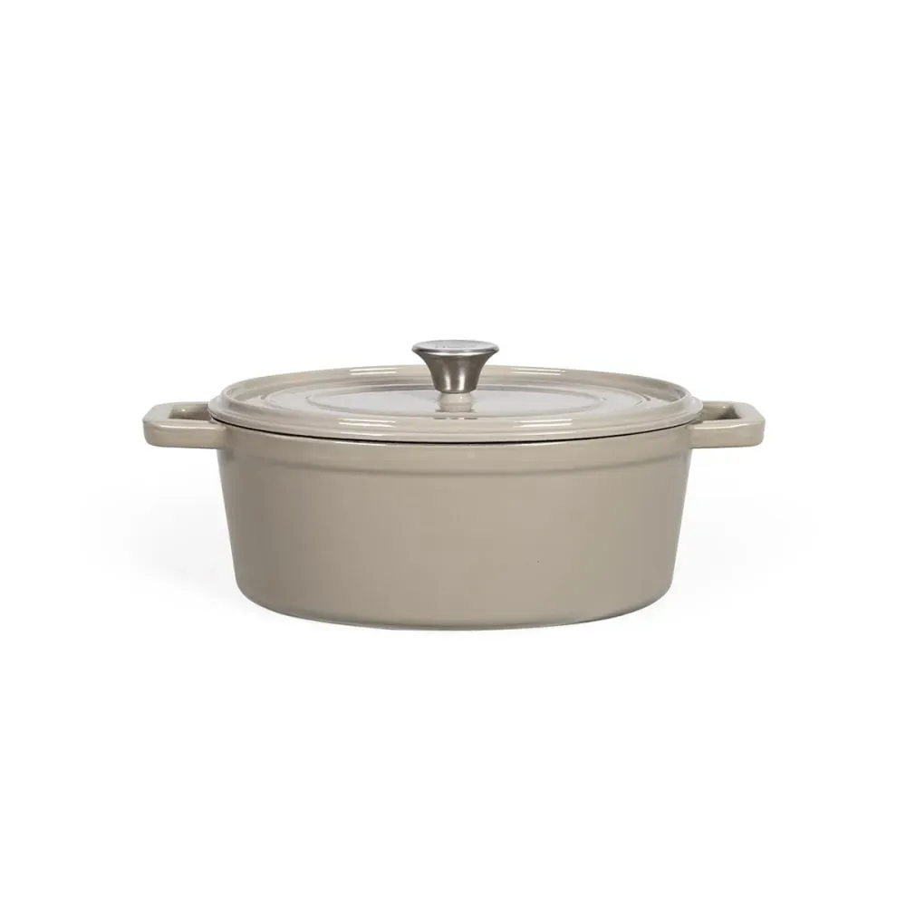 Cocotte ovale en fonte Gris