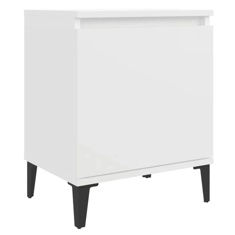 Table de chevet bois blanc 40x30x50 cm