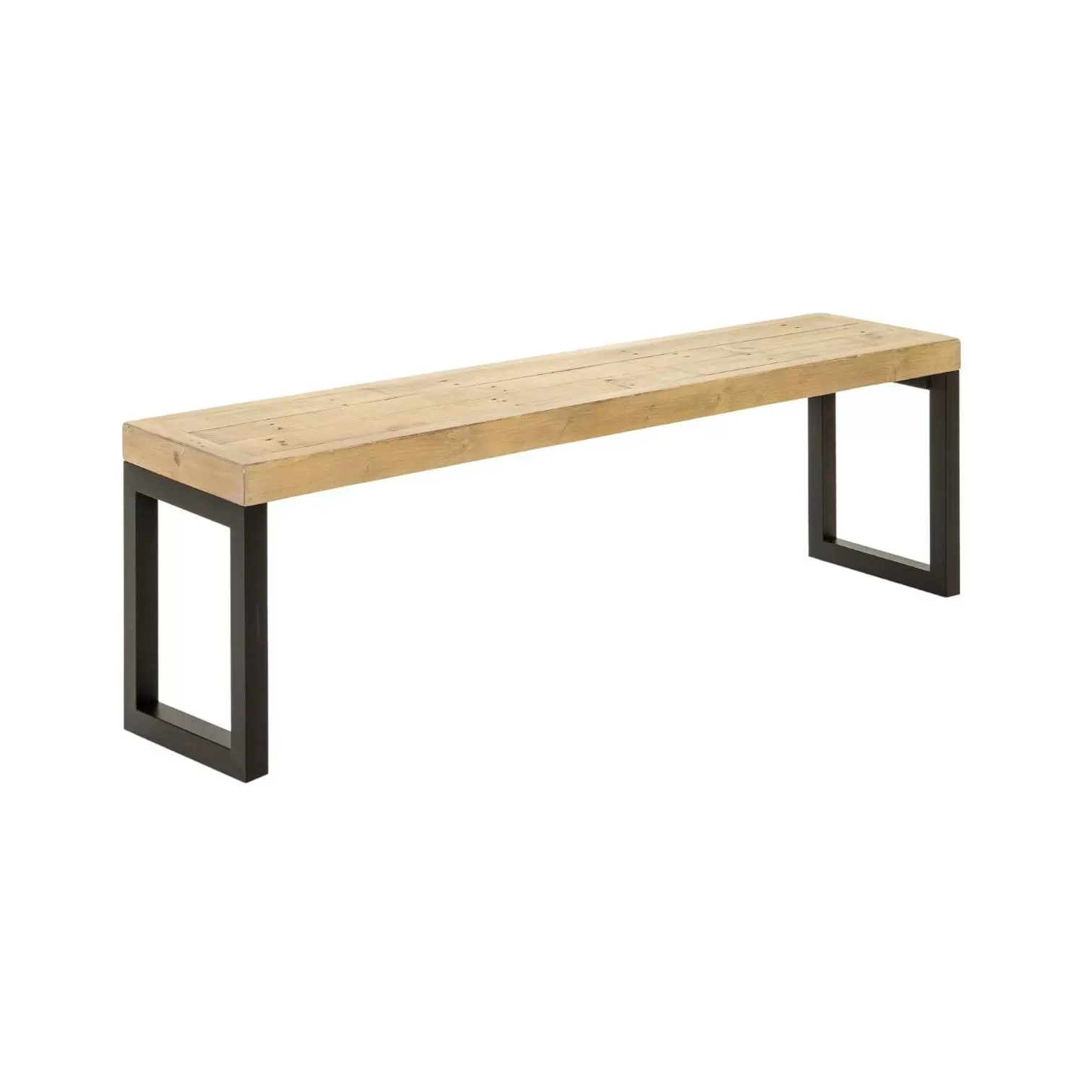 Banc de table industriel en bois recyclé L140cm