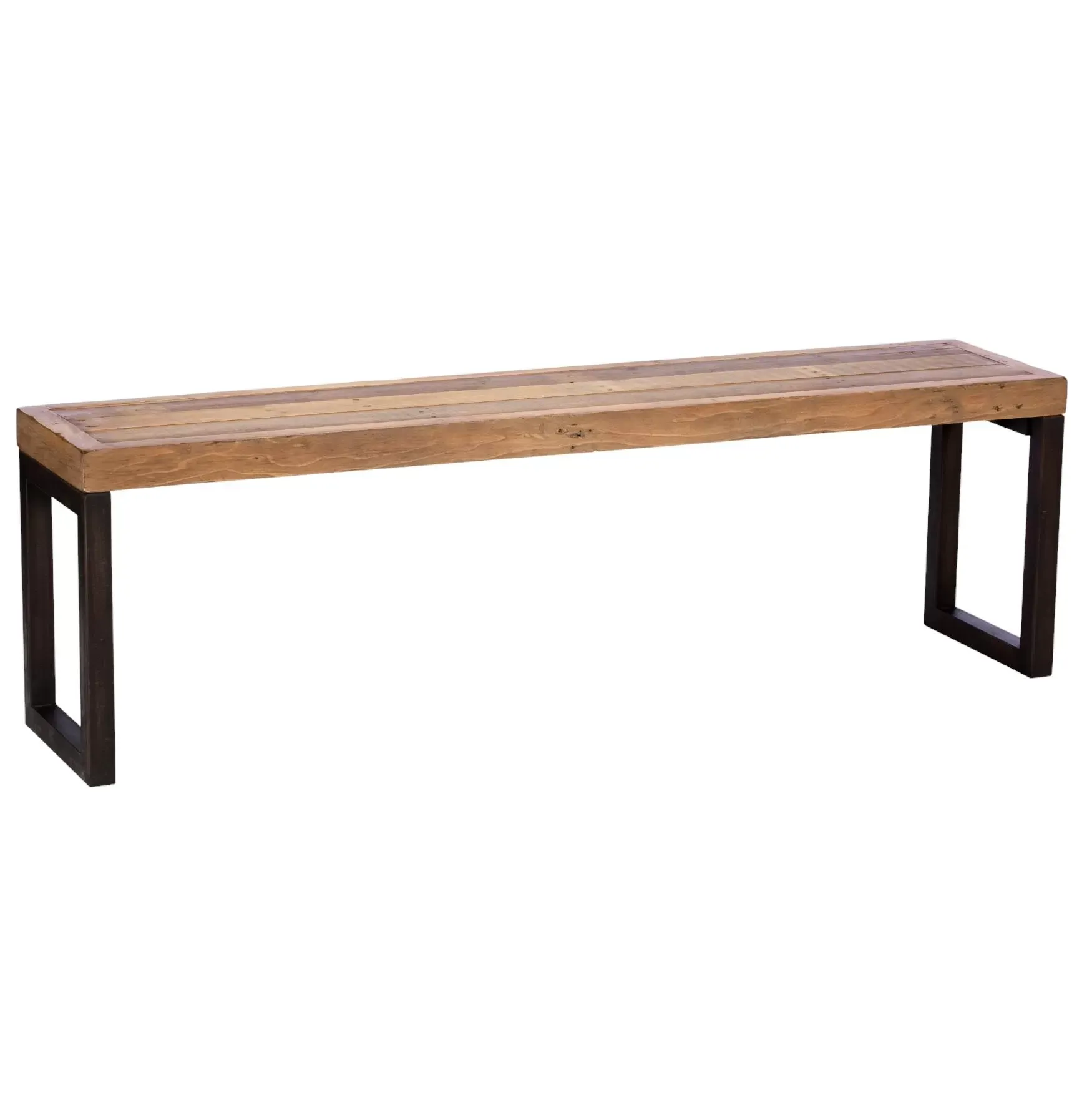 Banc de table industriel en bois recyclé L155cm