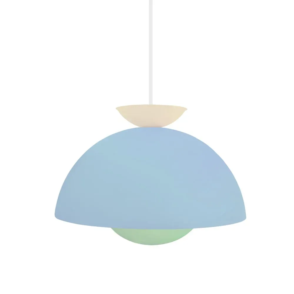 Suspension métal H110cm bleu;Abat-jour: bleu