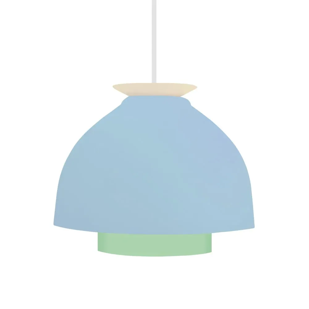 Suspension métal H110cm bleu;Abat-jour: bleu