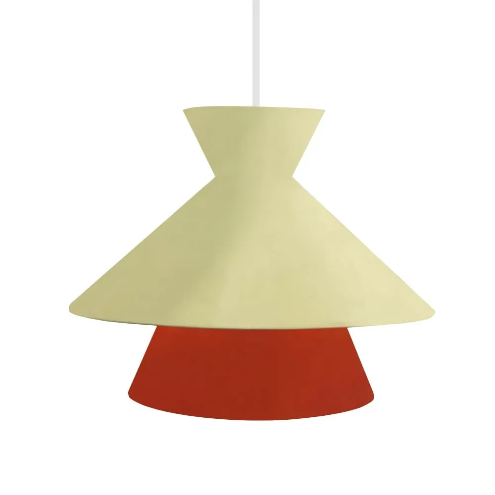 Suspension métal H110cm beige ;Abat-jour: beige