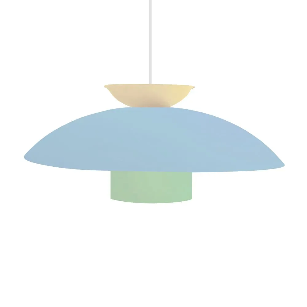 Suspension métal H110cm bleu ;Abat-jour: bleu