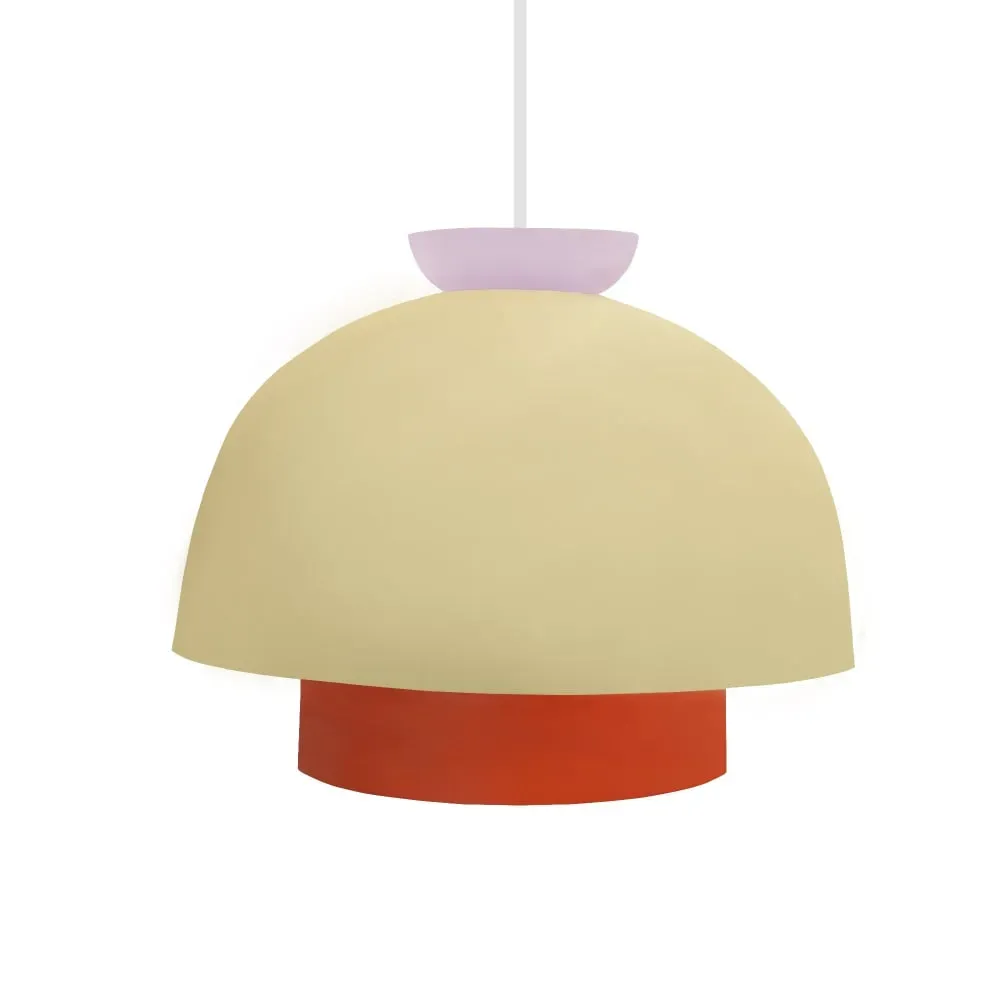 Suspension métal H110cm beige;Abat-jour:    beige