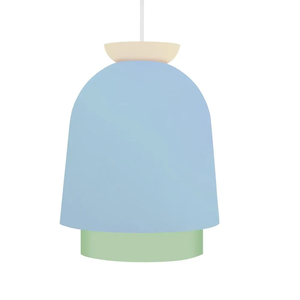 Suspension métal H110cm bleu  ;Abat-jour: bleu