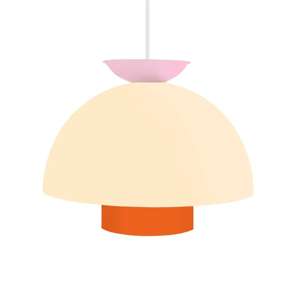 Suspension métal H110cm beige ;Abat-jour: beige