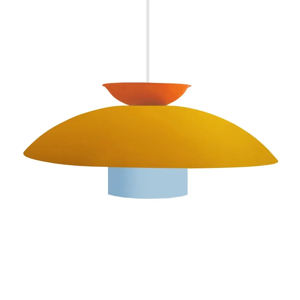 Suspension métal H110cm jaune;Abat-jour: jaune