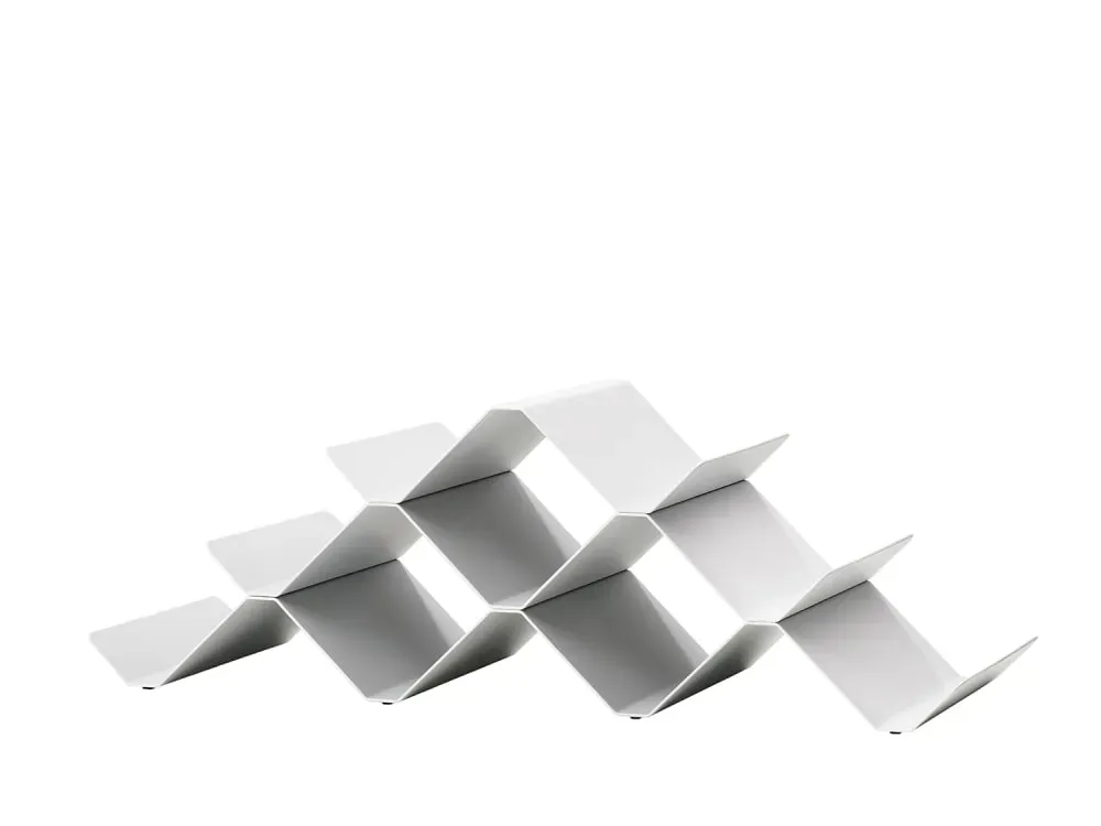 Casier à vin en acier laqué gris chaud