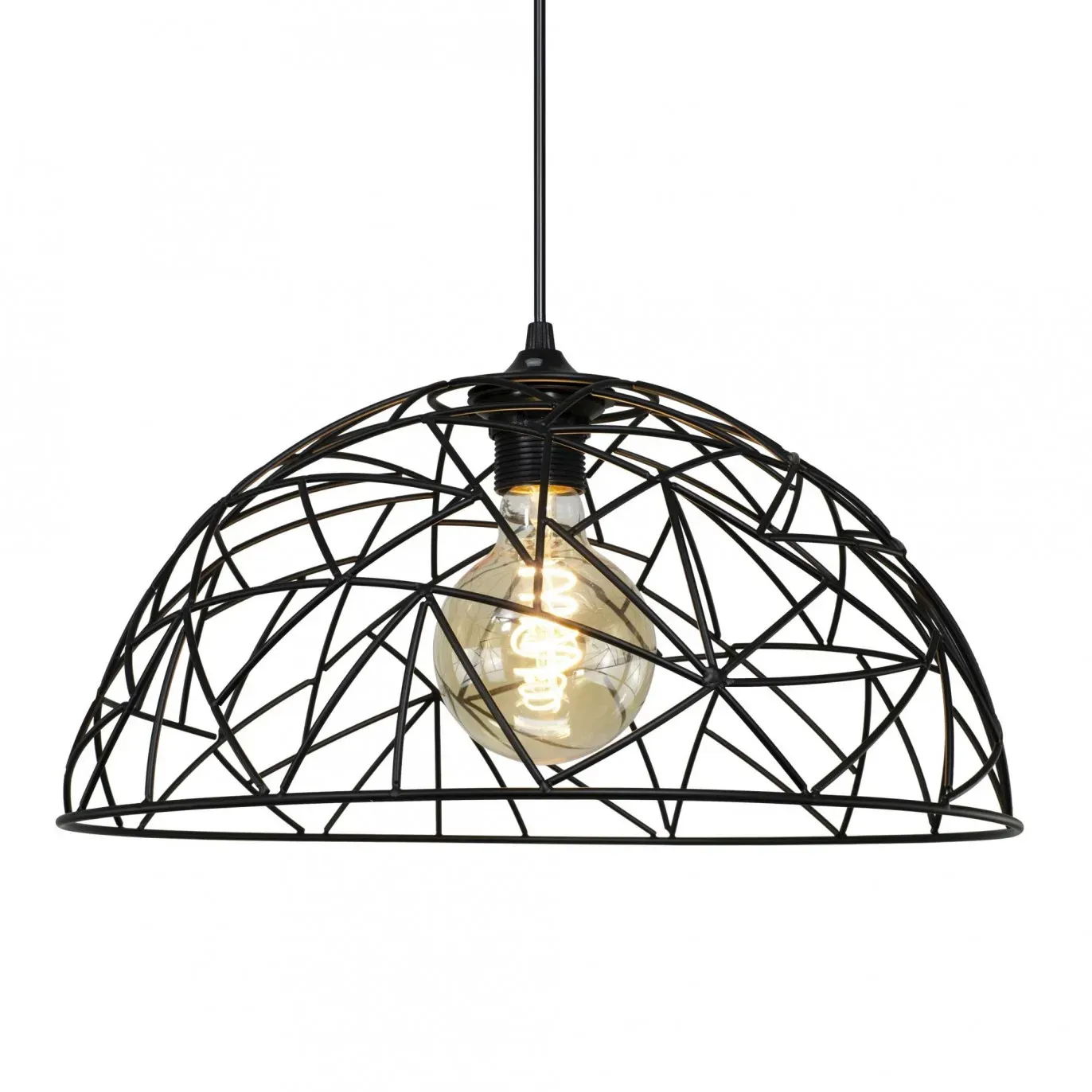 Suspension en métal filaire noir