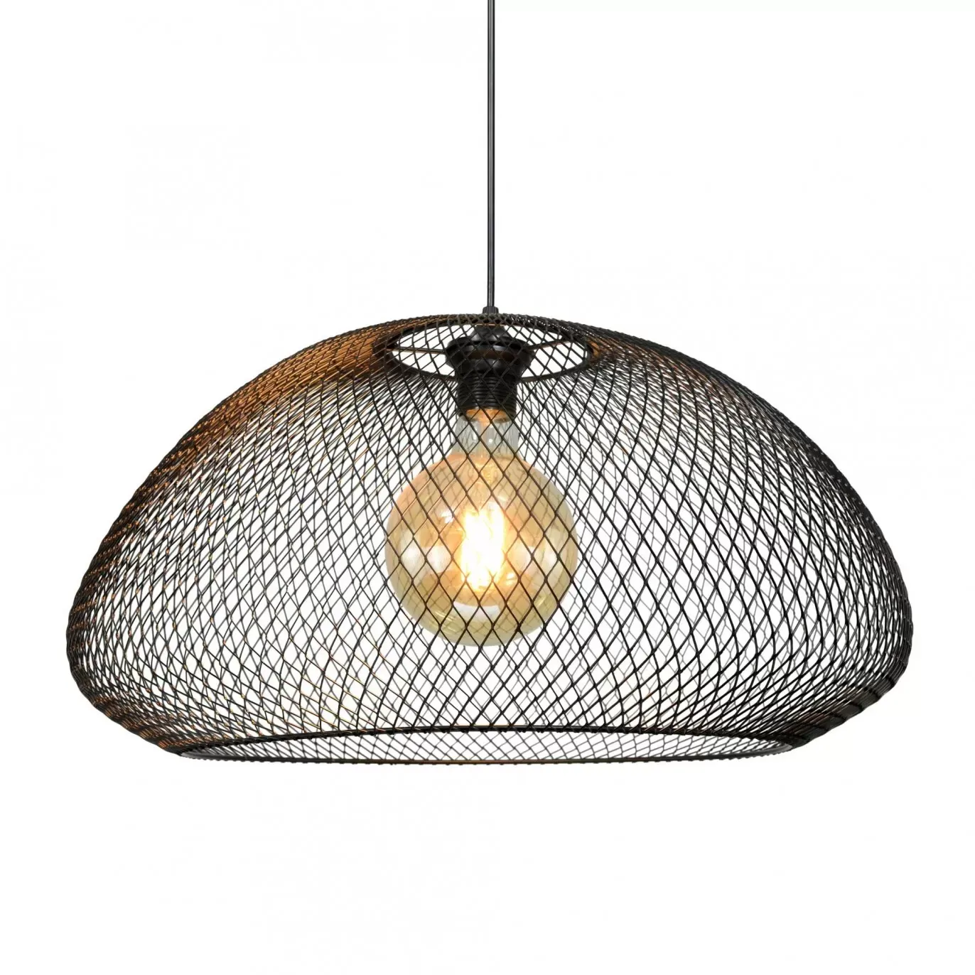Suspension en métal grillagé noir