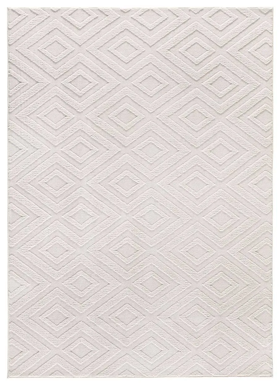 Tapis descente de lit lavable blanc antidérapant 60x110 cm