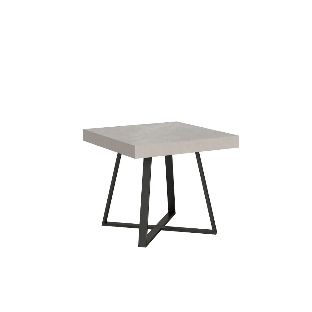 Table extensible 90x90/194 cm effet bois cachemire