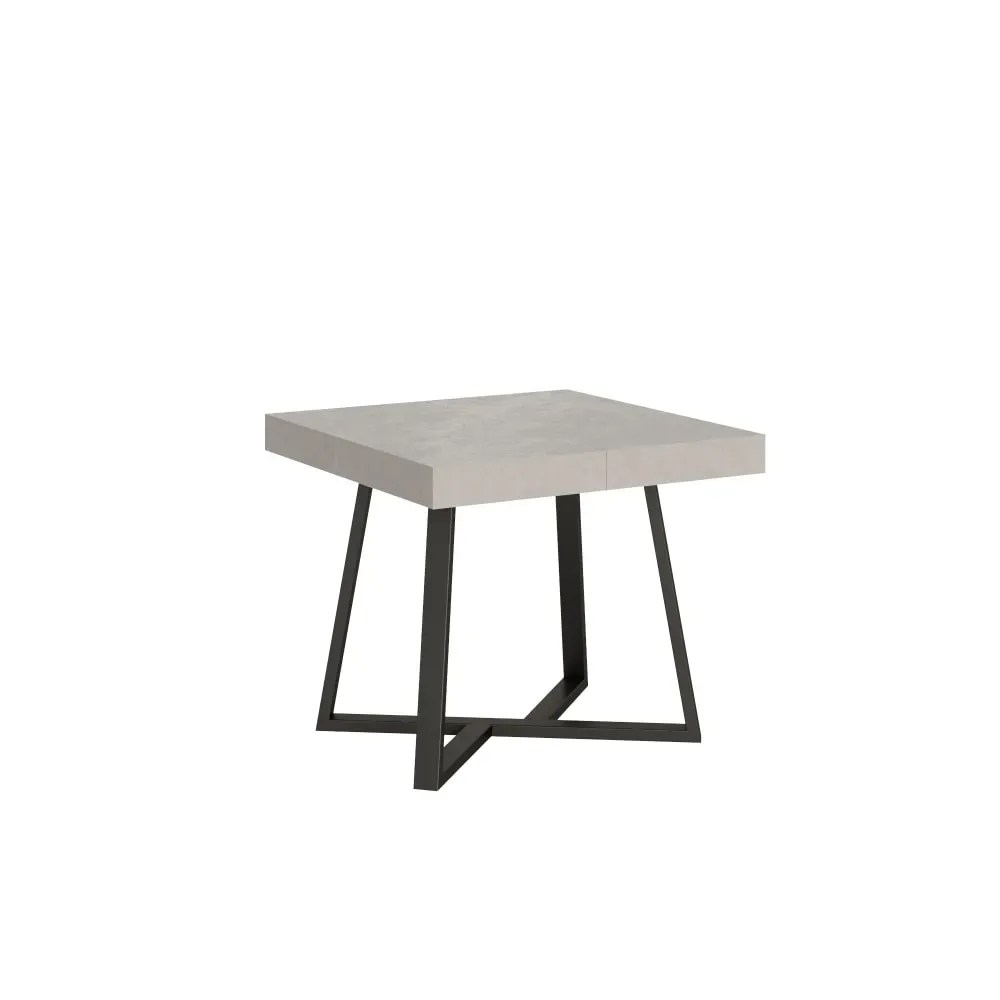 Table extensible 90x90/194 cm effet bois cachemire