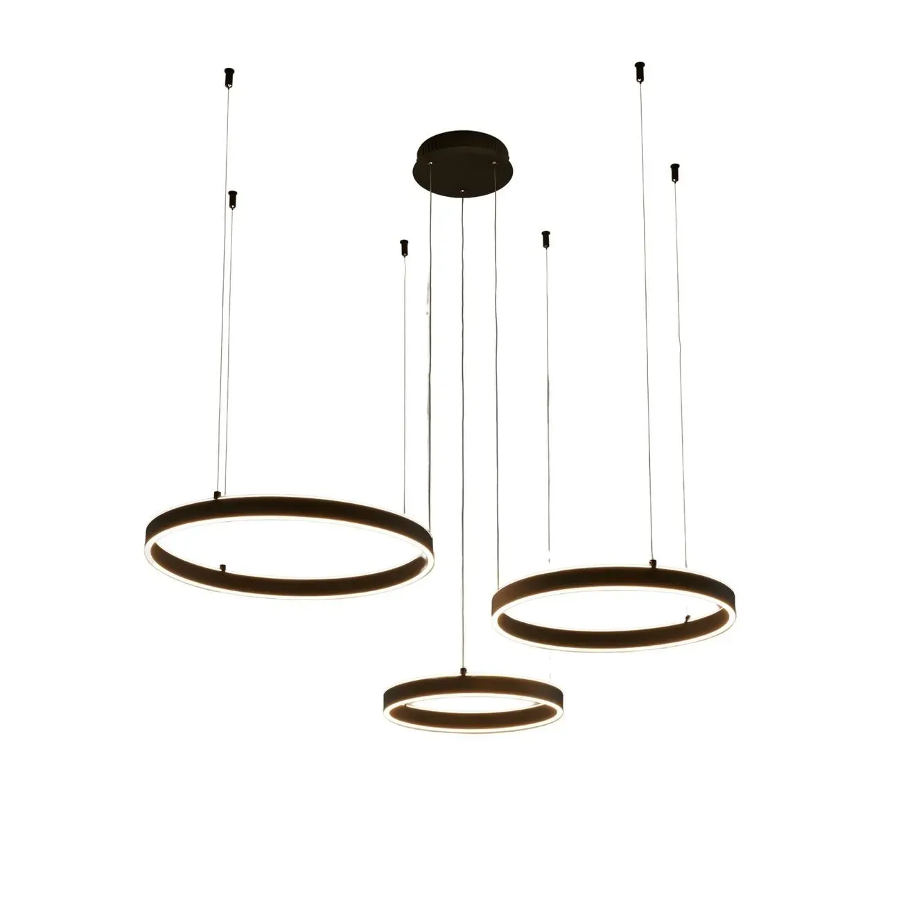 Lustre en aluminium, fer et pvc Noir 89.5 cm