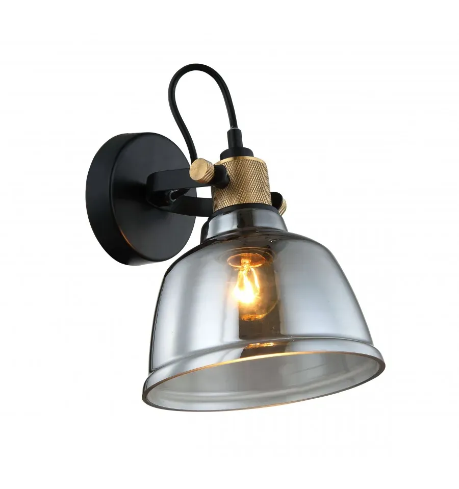 Applique en verre Gris fumé 25 cm