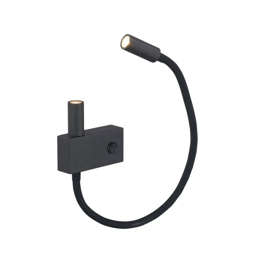 Applique en métal et aluminium Noir 37 cm