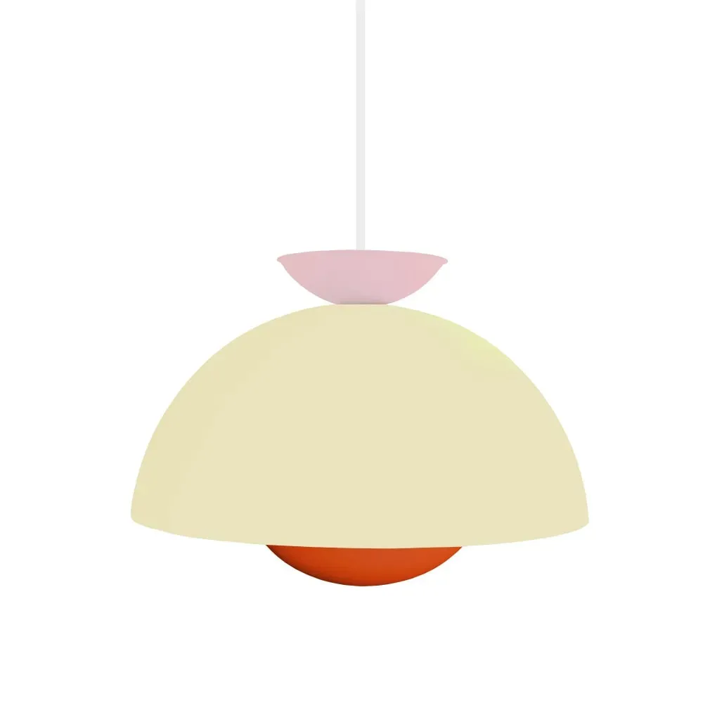 Suspension métal H110cm beige;Abat-jour: beige