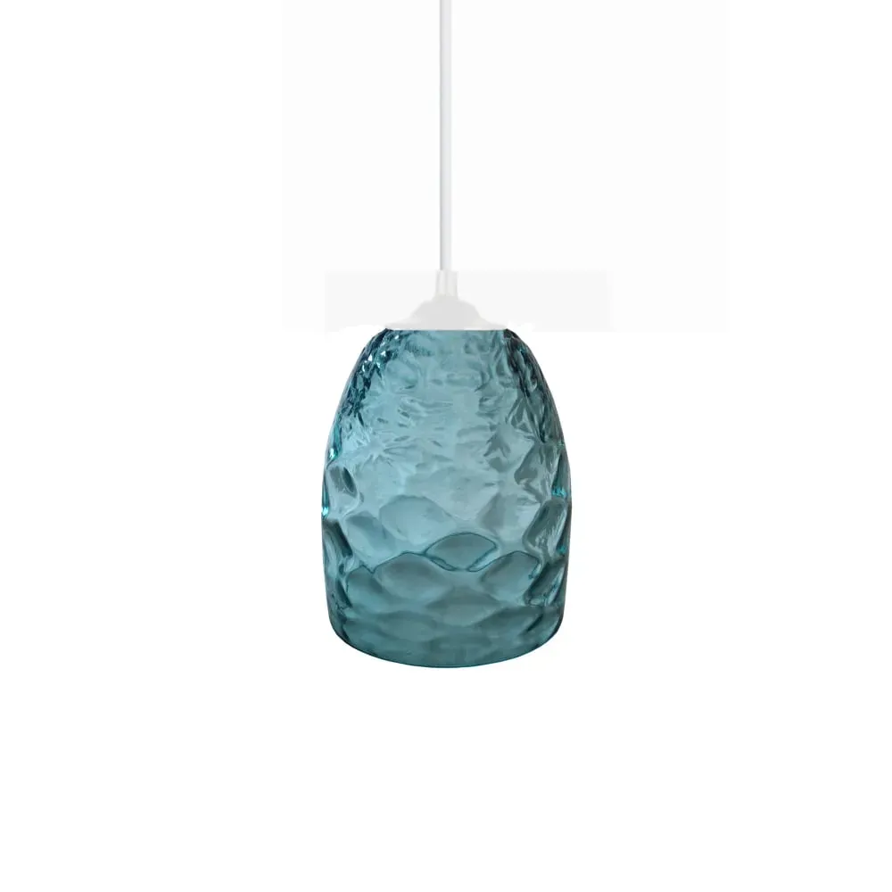 Suspension métalH100cm blanc;Abat-jour: rouge