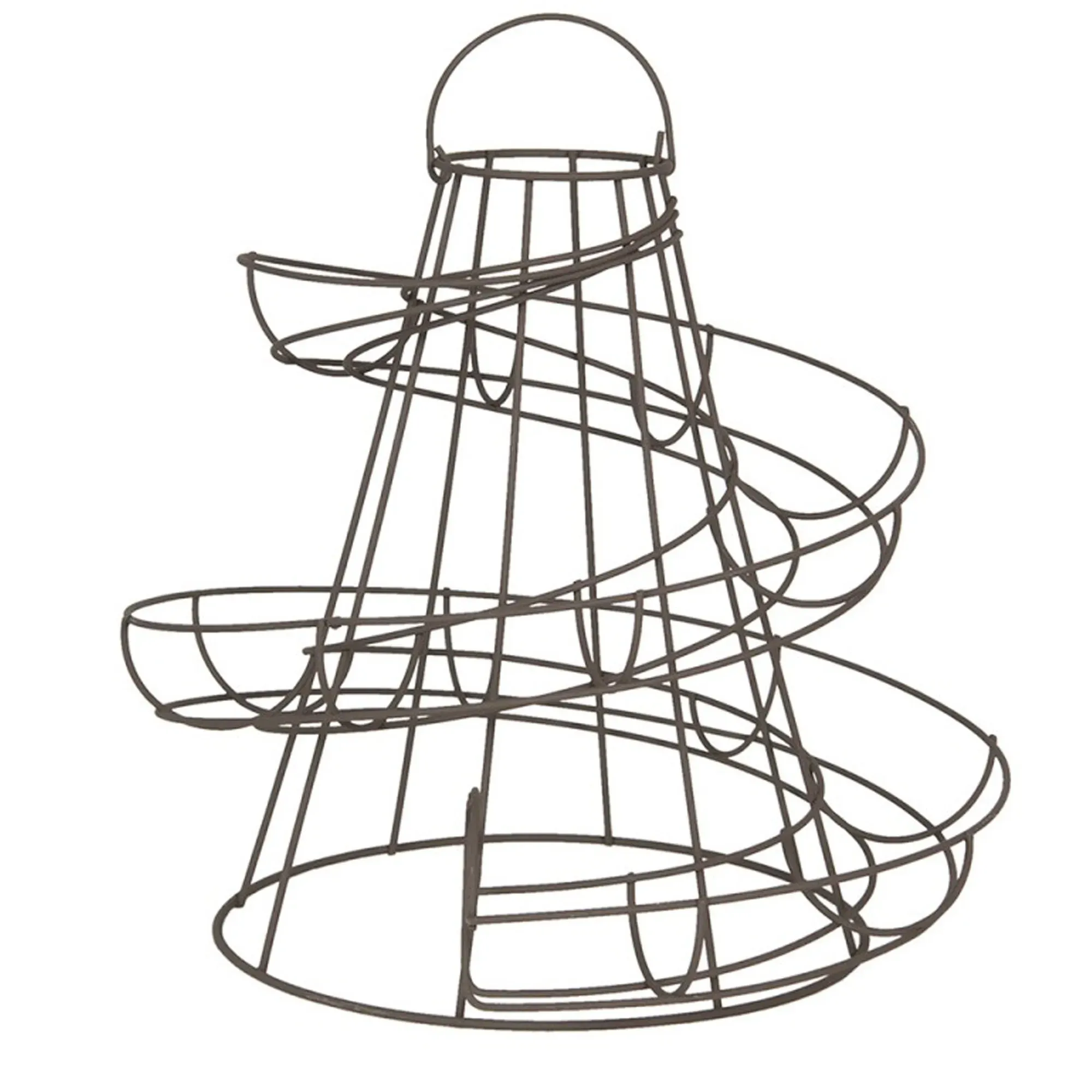 Support à oeufs en fer noir 33x33x35cm