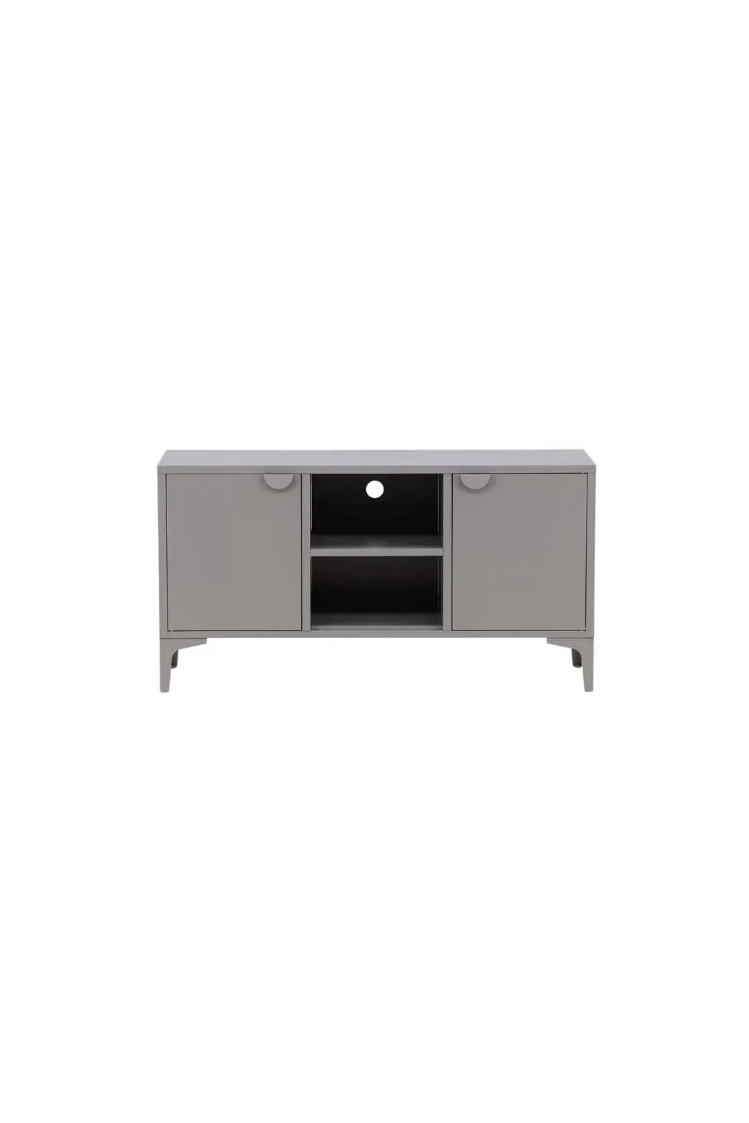 Meuble TV tendance en métal 120cm DIDI métal gris 120x40x63cm