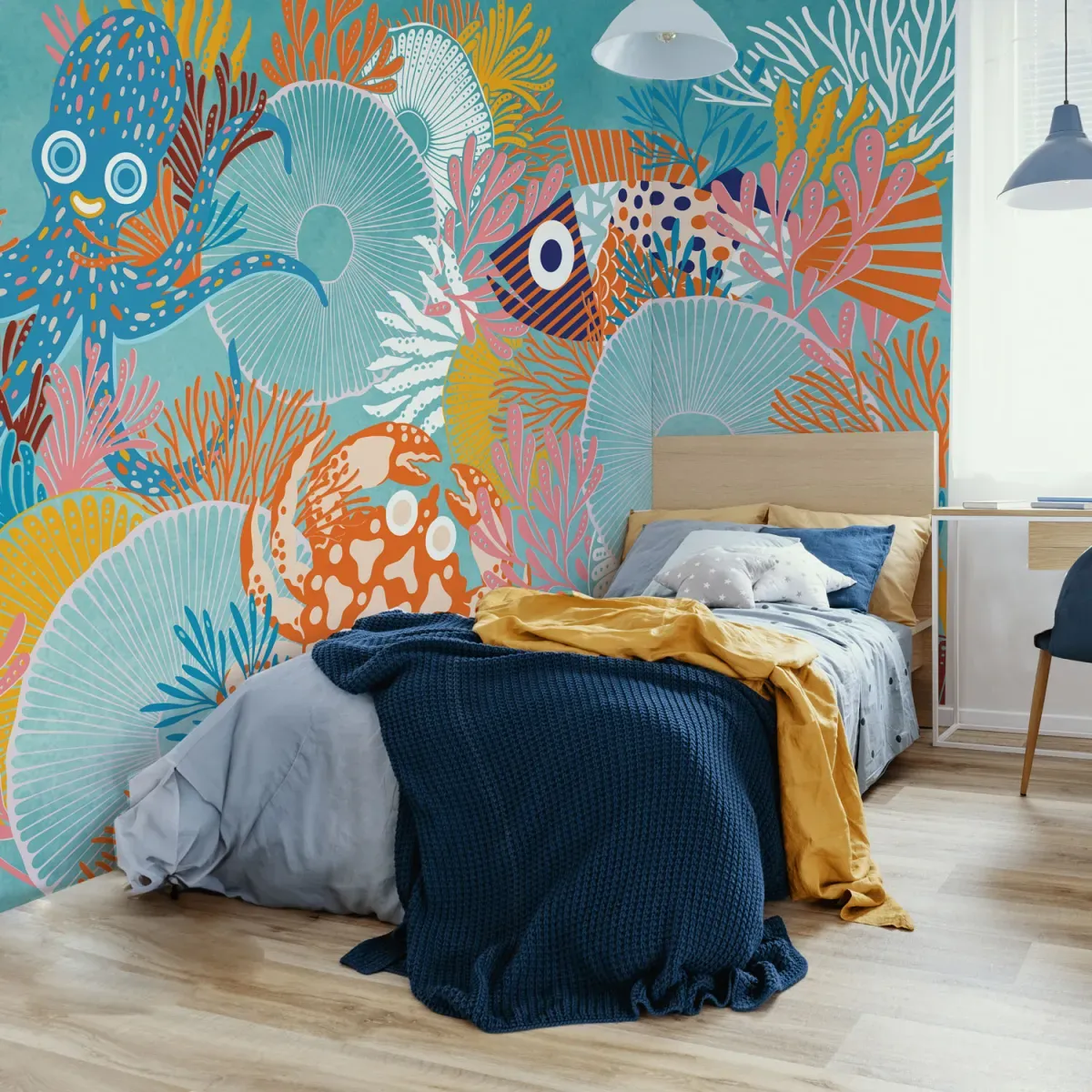 Papier peint panoramique marin couleurs 375x250cm