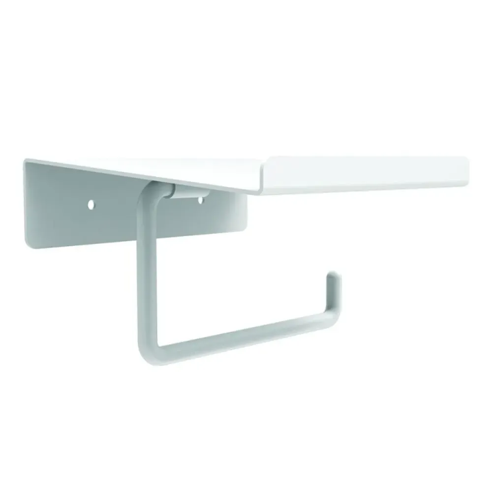 Porte-papier toilette mural en métal 14 x 6,2 x 12 cm