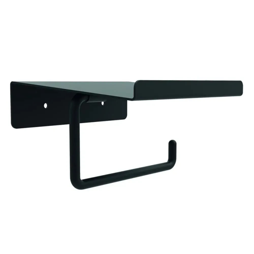 Porte-papier toilette mural en métal 14 x 6,2 x 12 cm