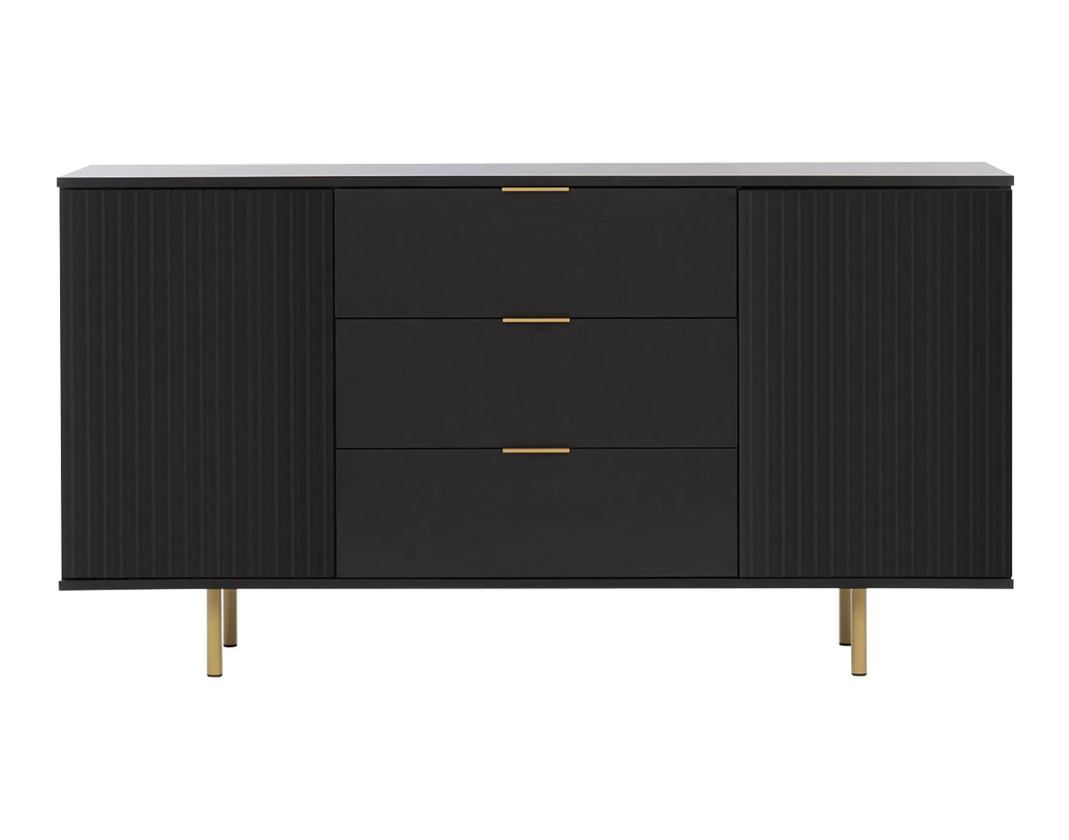 Buffet bas contemporain 150 cm noir