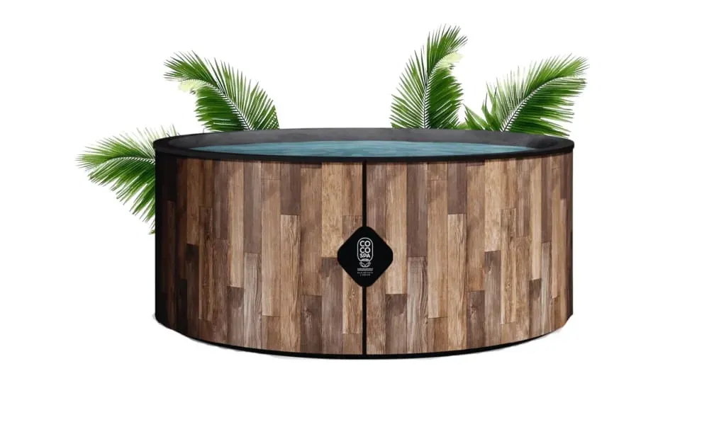 Spa gonflable chauffant & massant imitation bois 180cm