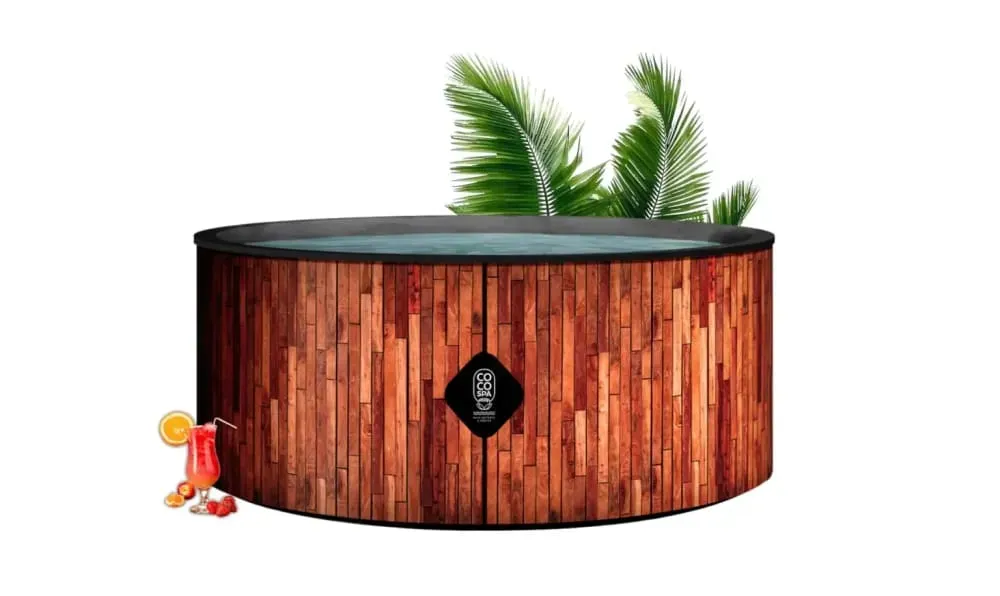 Piscine hors sol gonflable imitation bois 180cm