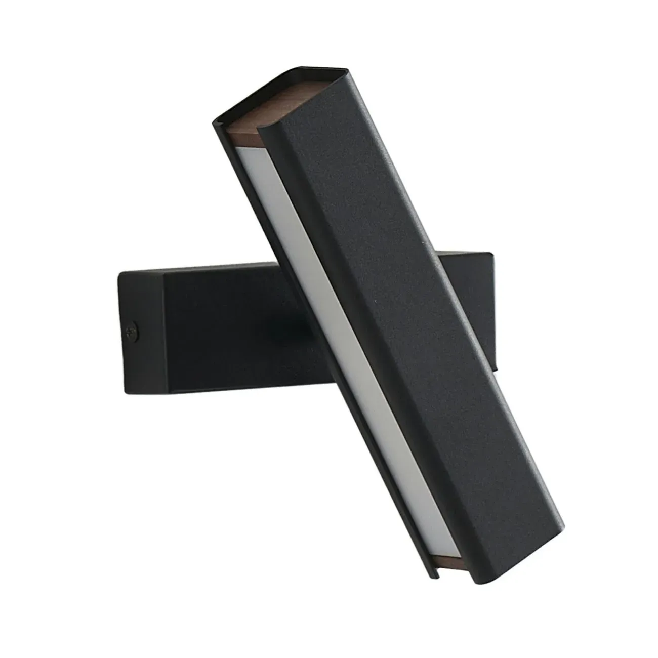 Applique en métal, acrylique et bois Noir 20 cm