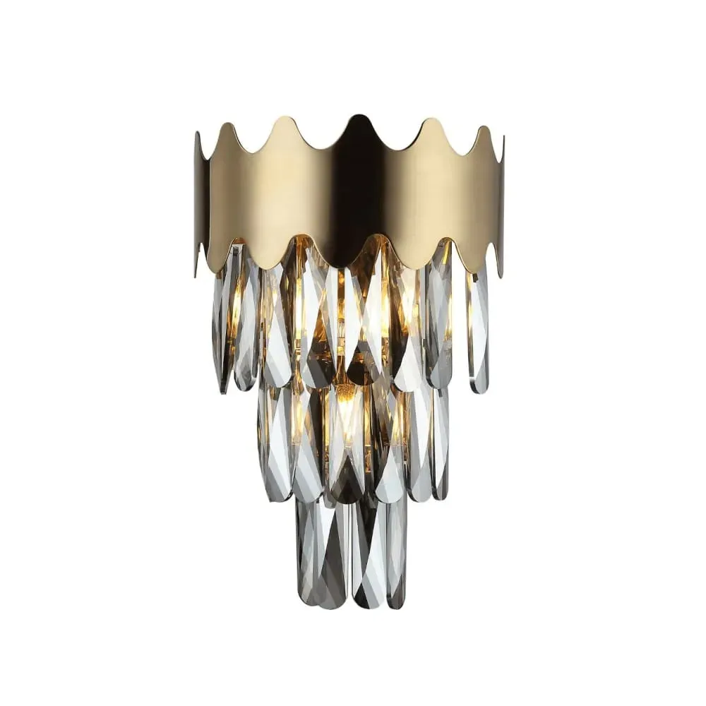 Applique en verre Doré / Laiton 39 cm