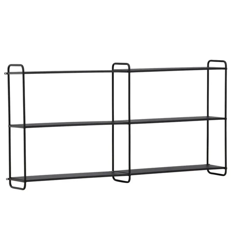 Étagère murale en métal L122cm - Noir