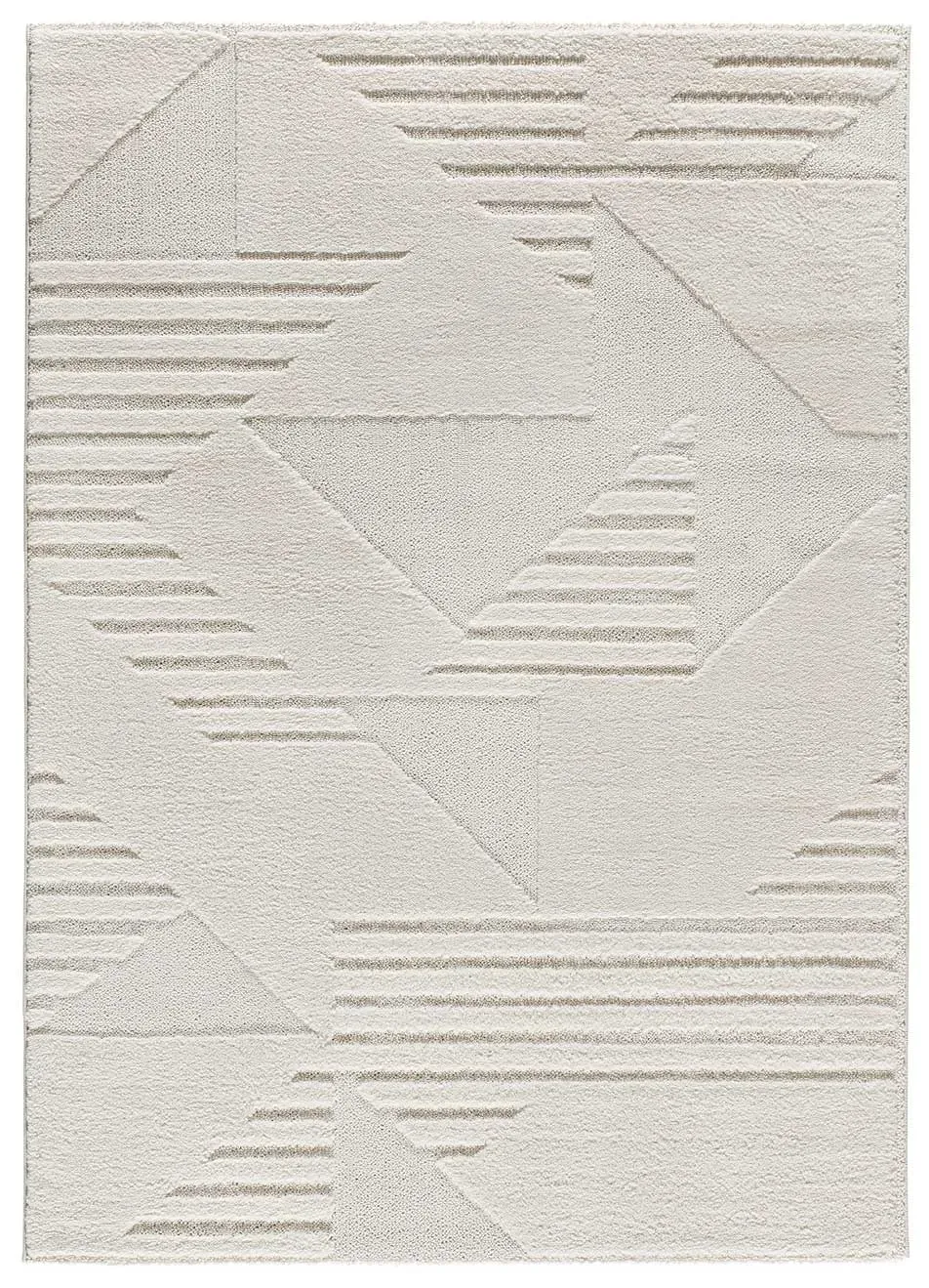 Tapis à relief à poils longs crème 160x230 cm