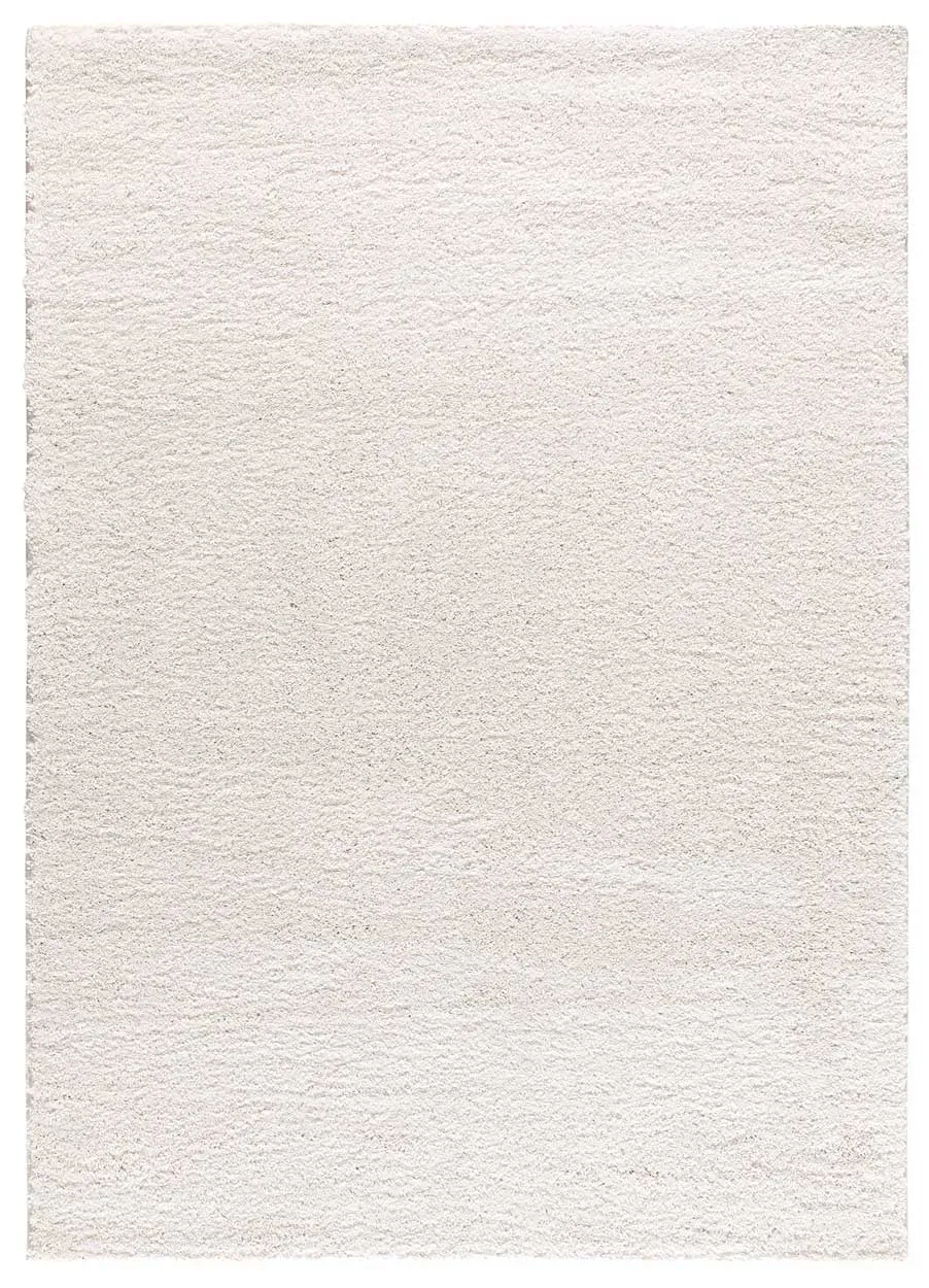 Tapis descente de lit shaggy blanc 60x120 cm