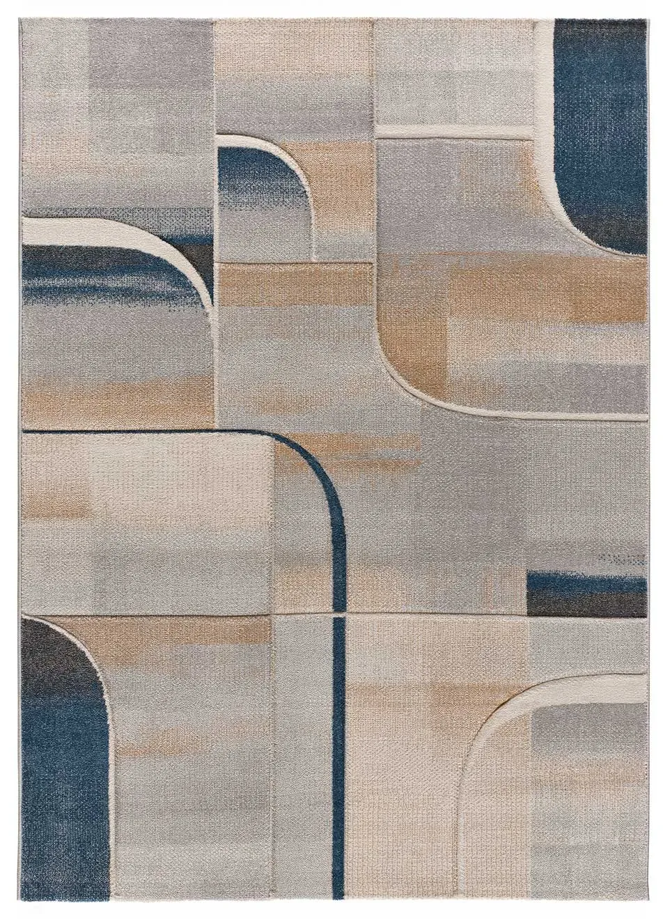 Tapis moderne bleu/beige/gris 160x230 cm