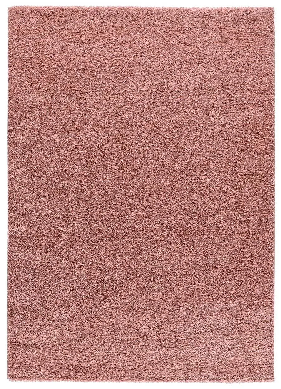 Tapis descente de lit shaggy rose 60x120 cm