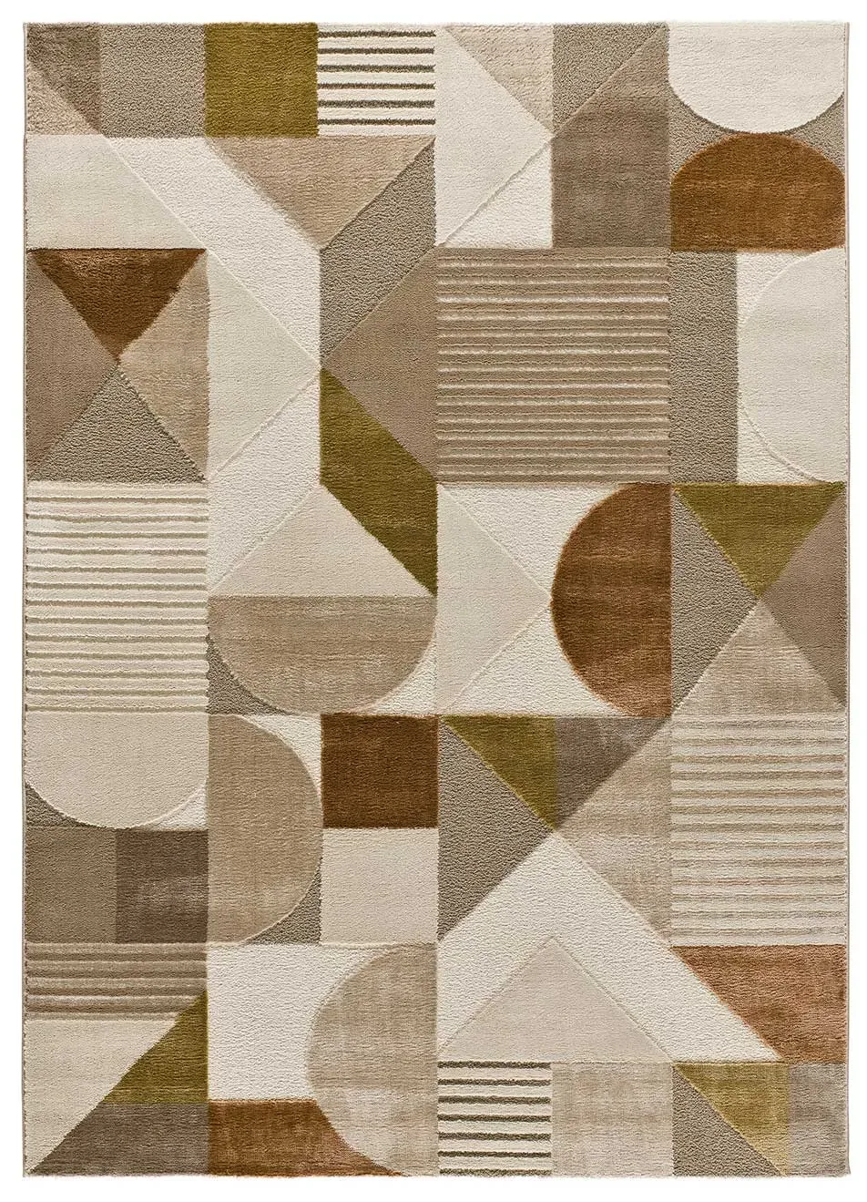 Tapis à relief moderne beige/cuivre 140x200 cm