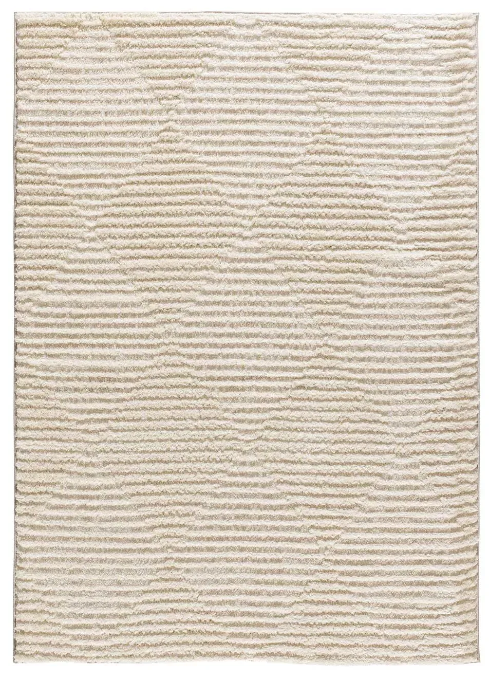 Tapis à relief shaggy crème 120x170 cm