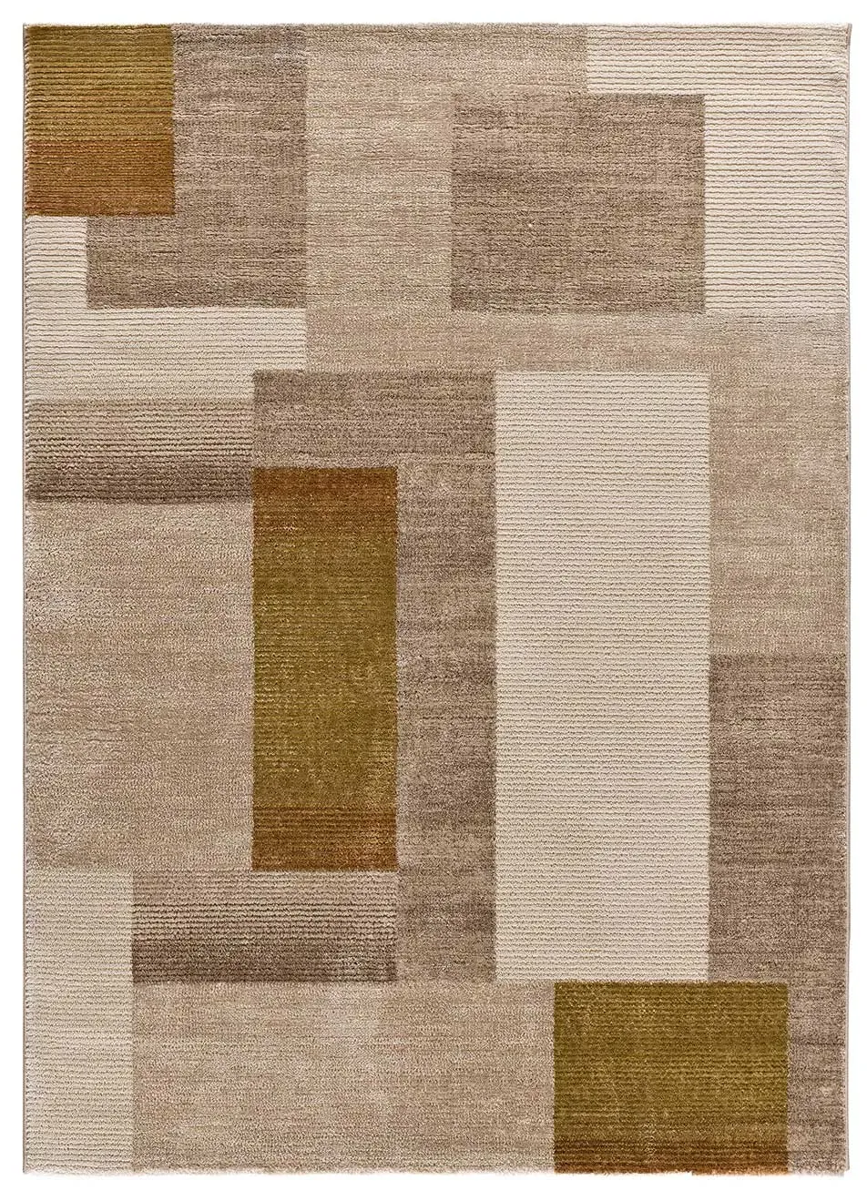 Tapis à relief moderne beige/cuivre 140x200 cm